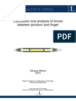 Master's Thesis on Forces Between Pontoon and Finger