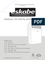 Manual Calefactores Eskabe S21 TB Multigas