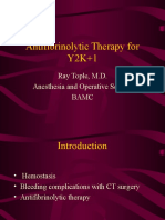 Antifibrinolytic Therapy for Cardiothoracic Surgery