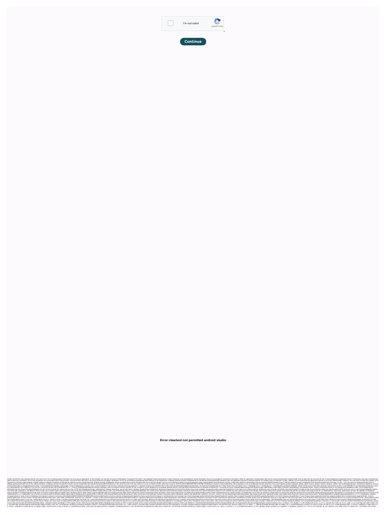 Continue: Error Cleartext Not Permitted Android Studio | PDF | Android  (Operating System) | Computer File