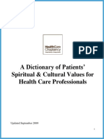 A Dictionary of Patients Spiritual and C