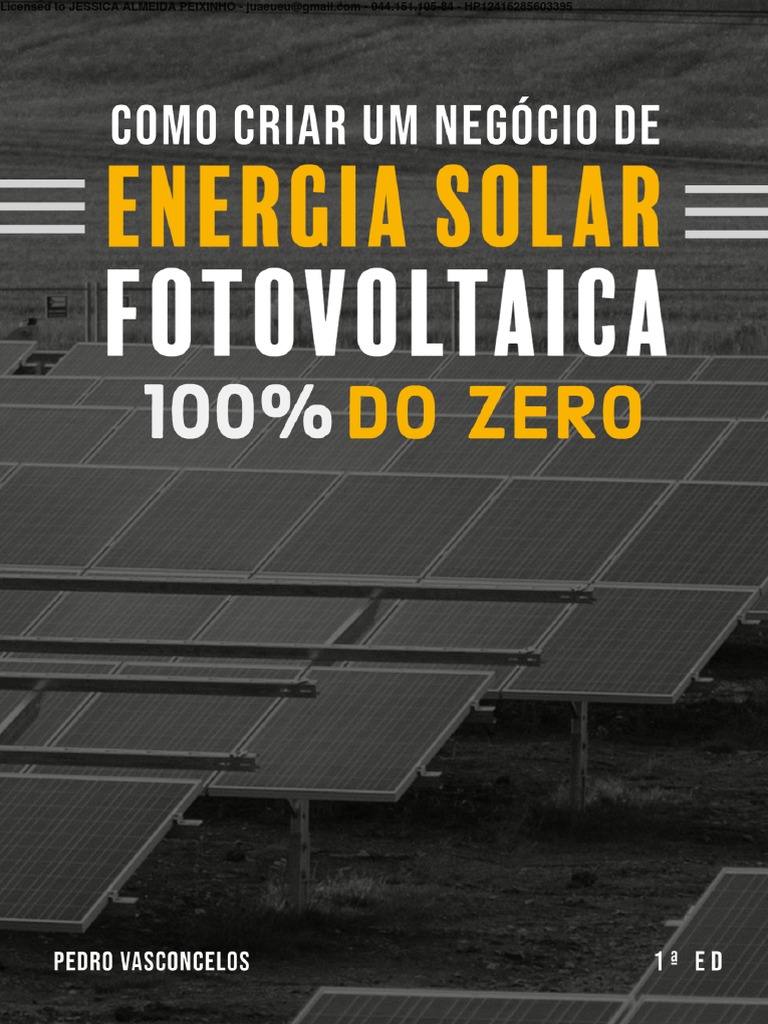 Atualizado Ebook Como Criar Um Negócio de Energia Solar Fotovoltaica Do ...