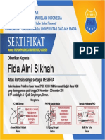 Sertifikat PKD #2018 - Fida Aini