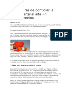 10 Maneras de Controlar La Presión Arterial Alta Sin Medicamentos