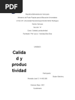 Calidad y Productividad Trabajo II