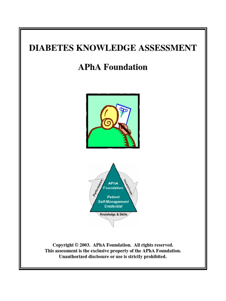 DiabetesKnowledgeTest Page1To10 PDF Hyperglycemia Fat