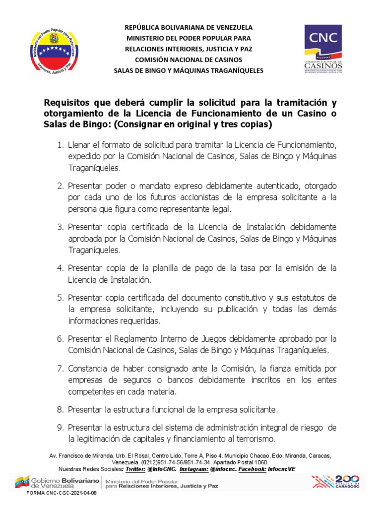 Licencias para bingo