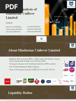 Financial Analysis of Hindustan Uniliver Limited: Group 01