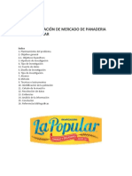 Investigación de Mercado de Panaderia La Popular