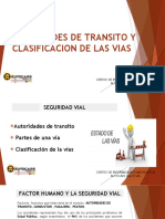 AUTORIDADES DE TRANSITO Y CLASIFICACION DE LAS VIAS