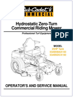 Hydrostatic Zero-Turn Commercial Riding Mower: Operator'S and Service Manual