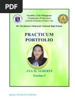 Practicum Portfolio: Ana M. Alberte Teacher I