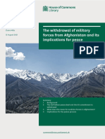 The Withdrawal of Military Forces From Afghanistan and Its Implications For Peace