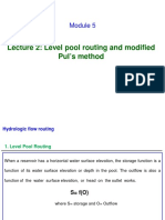 Lecture 2: Level Pool Routing and Modified Pul's Method