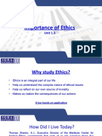 Importance of Ethics: Unit 1.3