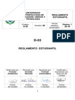 D 03 Reglamento Estudiantil V.061