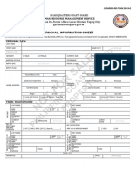 PCG Personal Information Sheet