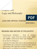 Logic and Critical Thinking CH 1