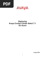 Deploying Avaya Contact Center Select 7.1 On Azure: August 2020