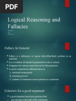 Logical Reasoning and Fallacies