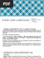 Logic and Language: Chapter Three Logic and Critical Thinking Binnyam A. Hamle 2013