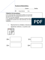 PRIMERO Prueba de Matemáticas