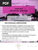 Coupling Multistage Amplifiers: EIE 323 Analogue Electronics