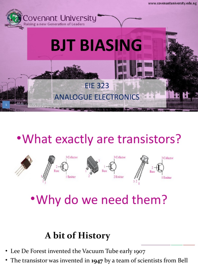 BJT Biasing Note PDF Bipolar Junction Transistor Field Effect