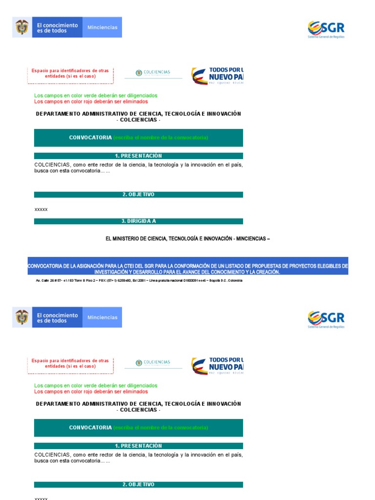 Convocatoria Colciencias para Proyectos CTeI | PDF | Colombia | Ciencia ...