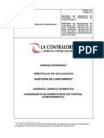 Version Intergrada Directiva 007-2014-CG-GCSII Auditoría de Cumplimiento