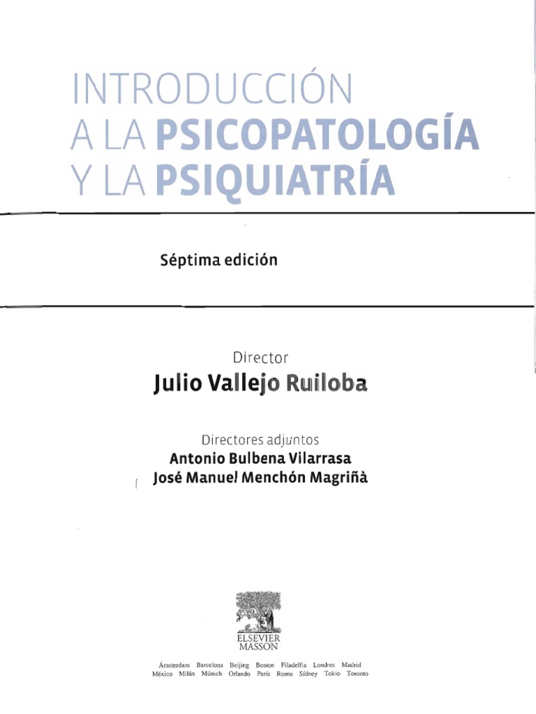 Complementario - Introduccion A La Psicopatologia y La Psiquiatria | PDF