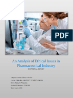 An Analysis of Ethical Issues in Pharmaceutical Industry