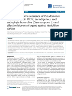 Complete Genome Sequence of Pseudomonas Fluorescens Strain PICF7, An Indigenous Root Endophyte From Olive (Olea Europaea L.) and Effective Biocontrol Agent Against Verticillium Dahliae