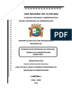 PDF Informe de Practicas Gerencia de Administracion Tributaria DD