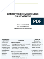 Clase 16 Concepto de Embriogenesis e Histogenesis