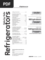 GE Side by Side Refrigerator Parts Manual