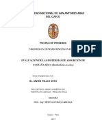 Evalucion de La Humedad y Absorcion de Castaña Seca