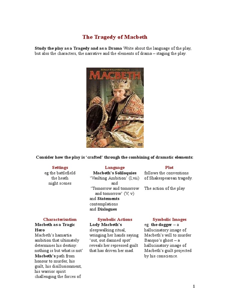 Macbeth Study Guide Overview | PDF | Macbeth
