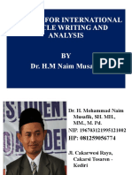 English For International Article Writing and Analysis BY Dr. H.M Naim Musafik