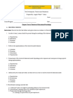 Chapter Test in Theories of Educational Psychology: A. Multiple Choices