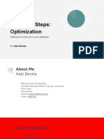 SQL Next Steps - Optimization