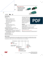 NE-18 Series Mains / Power Switches: Features/Benefits Typical Applications