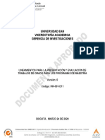 INV-001-D11 Lineamientos Presentación Evaluacion Trabajos Grado v0