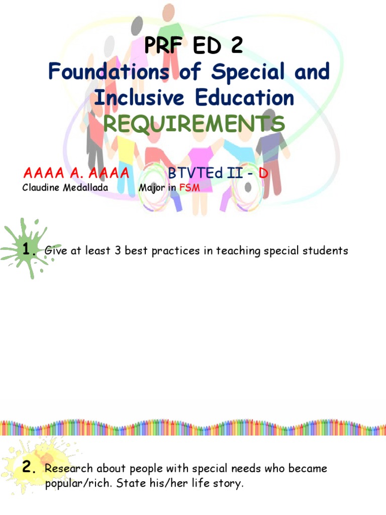Foundations of Special and Inclusive Education: Prfed2 | PDF | Wellness