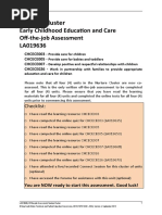 LA019636 Off The Job Assessment Nurture Cluster