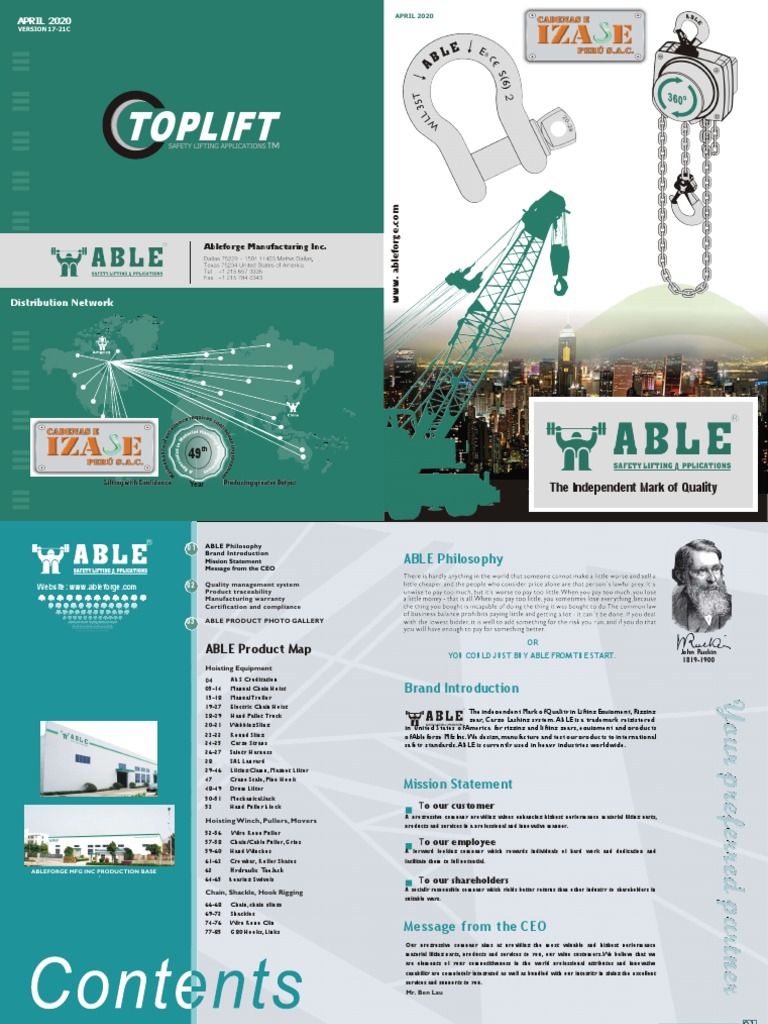 2020 ABLE Catalog | PDF | Quality Management System | Elevator