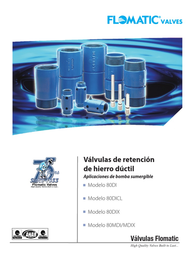 Ítem 1.4. Ductile Check Valve SPANISH PDF Ingeniería de Edificación