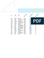 Salary Statement: M e Po ST Ba Sic S Al Ar y Os SS Al Ar y Es en TD Ay RD Ay S Al Ar y