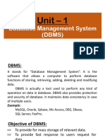 Unit-1 - DBMS - 2nd AUG, 2021