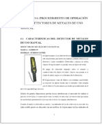 CAPITULO 6 - PROCEDIMIENTO DE OPERACIÓN DE LOS DETECTORES DE METALES DE USO MANUAL - PDF Descargar Libre